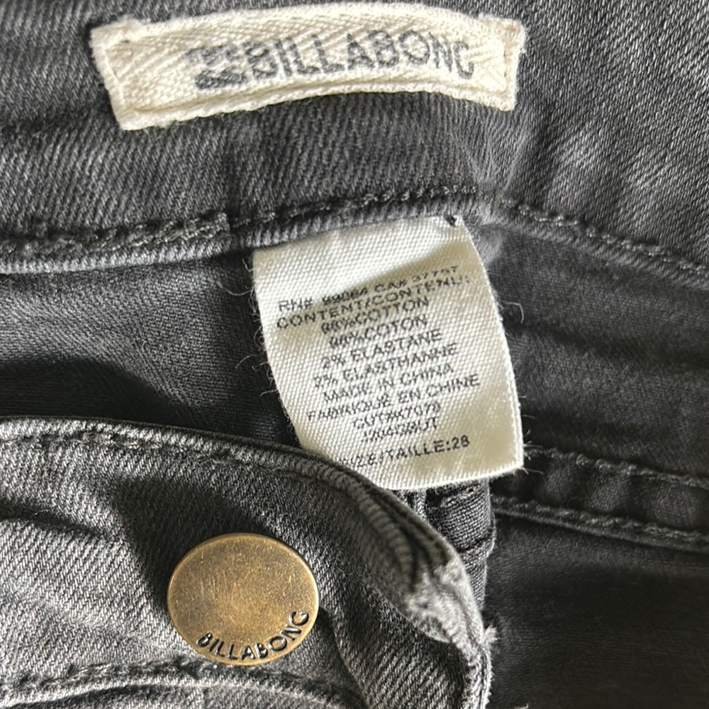 Billabong Gray Distressed Denim Shorts - Picture 2 of 6